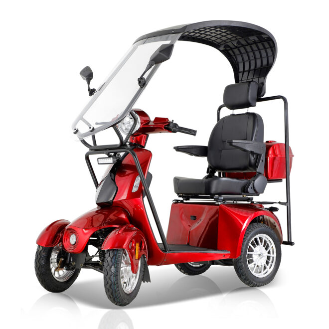 Fastest Mobility Scooter With Four Wheels For Adults & Seniors, Red - Image 8