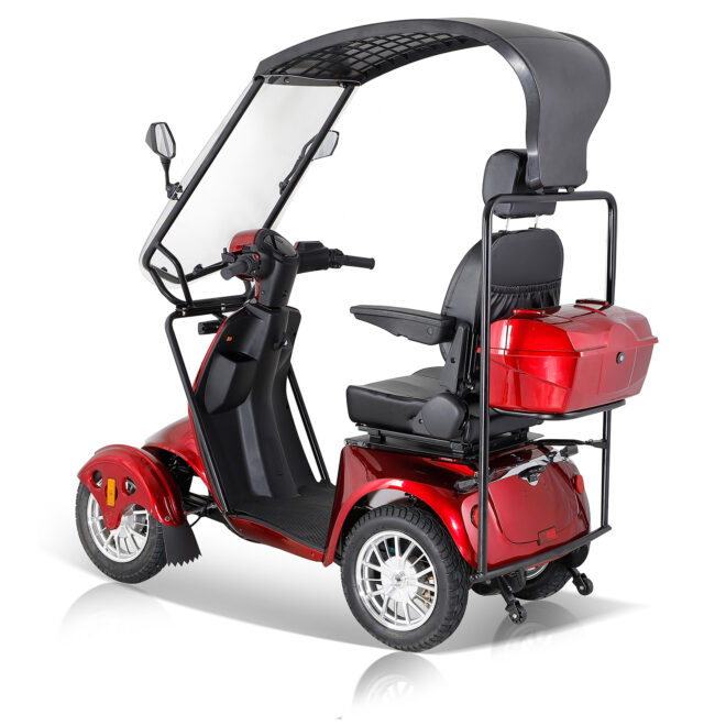 Fastest Mobility Scooter With Four Wheels For Adults & Seniors, Red - Image 9