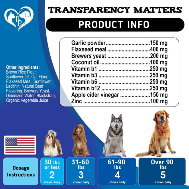 Flea and Tick Prevention Chewable Pills for Dogs and Cats Pest Control & Natural Defense Chewables Small Tablets Beef Taste - Image 5