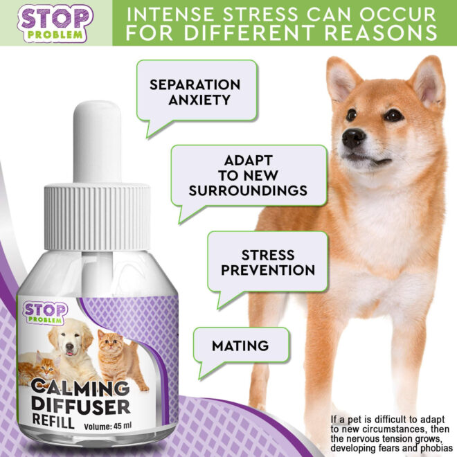 Cat Calming Diffuser & Pet Anti Anxiety Products   Feline Calm Pheromones Plug in & Cats Stress Relief Comfort Help with Aggression New Zone Pee Fighting with Dogs & Other Behavior - Image 3
