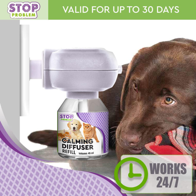 Cat Calming Diffuser & Pet Anti Anxiety Products   Feline Calm Pheromones Plug in & Cats Stress Relief Comfort Help with Aggression New Zone Pee Fighting with Dogs & Other Behavior - Image 4