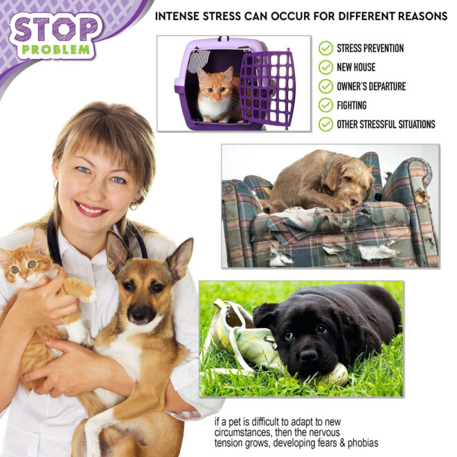 Cat Calming Diffuser & Pet Anti Anxiety Products   Feline Calm Pheromones Plug in & Cats Stress Relief Comfort Help with Aggression New Zone Pee Fighting with Dogs & Other Behavior - Image 5