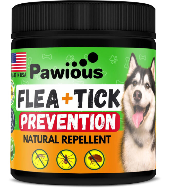 Flea and Tick Prevention for Dogs Chewables Natural Dog Flea and Tick Control Supplement Flea & Tick Chews for Dogs Oral Flea Pills for Dogs Pest Defense All Life Stages - Image 2