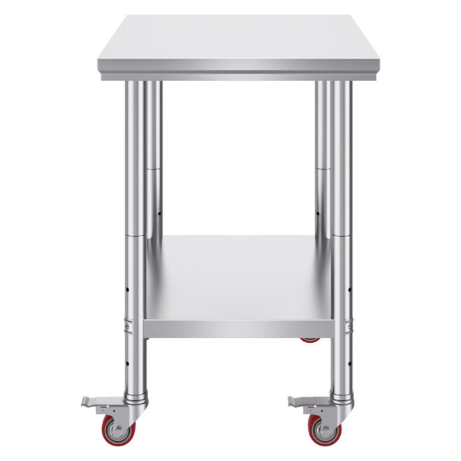 VEVOR Stainless Steel Work Table with Wheels 24 x 30 Prep Table with casters Heavy Duty Work Table for Commercial Kitchen Restaurant Business (24 x 30 x 33.8 Inch) - Image 11