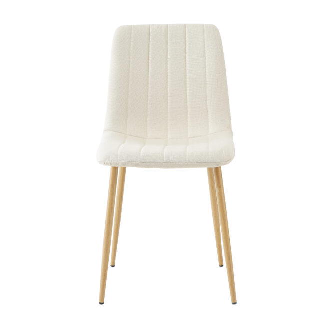 Modern beige cloth dining chair , Fabric Accent Upholstered Chairs Side Chair with wood-transfer Metal Legs for Home Furniture Living Room Bedroom Kitchen Dinning room(set of 4) - Image 2