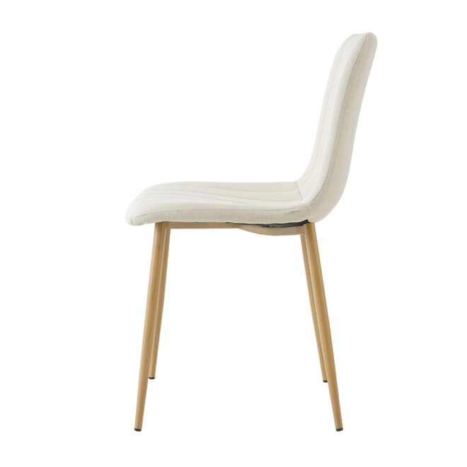 Modern beige cloth dining chair , Fabric Accent Upholstered Chairs Side Chair with wood-transfer Metal Legs for Home Furniture Living Room Bedroom Kitchen Dinning room(set of 4) - Image 12