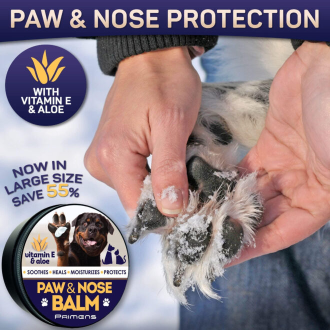 Natural Dog Paw Balm Dog Paw Protection for Hot Pavement Dog Paw Wax for Dry Paws and Nose Canine Paw Moisturizer for Cracked Paws Cream Butter for Cat Dogs Paw Protectors Paw Pad Lotion - Image 2