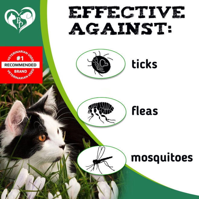 Flea and Tick Prevention Chewable Pills for Cats Revolution Oral Flea Treatment for Pets Pest Control & Natural Defense Chewables Small Tablets Salmon Fish Taste - Image 2