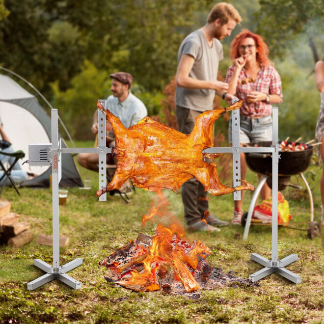 VEVOR 46" Electric BBQ Rotisserie Grill Kit Stainless Steel Grill 132lb Pig Lamb - Image 8