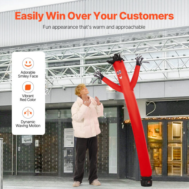6 ft Air Dancers Wacky Waving Inflatable Tube Man with 1/15 HP Blower Fan - Image 4