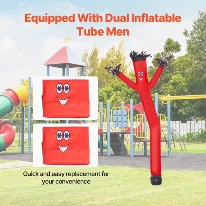 6 ft Air Dancers Wacky Waving Inflatable Tube Man with 1/15 HP Blower Fan - Image 6