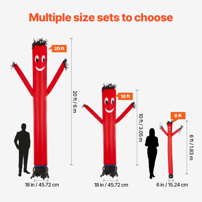 6 ft Air Dancers Wacky Waving Inflatable Tube Man with 1/15 HP Blower Fan - Image 7