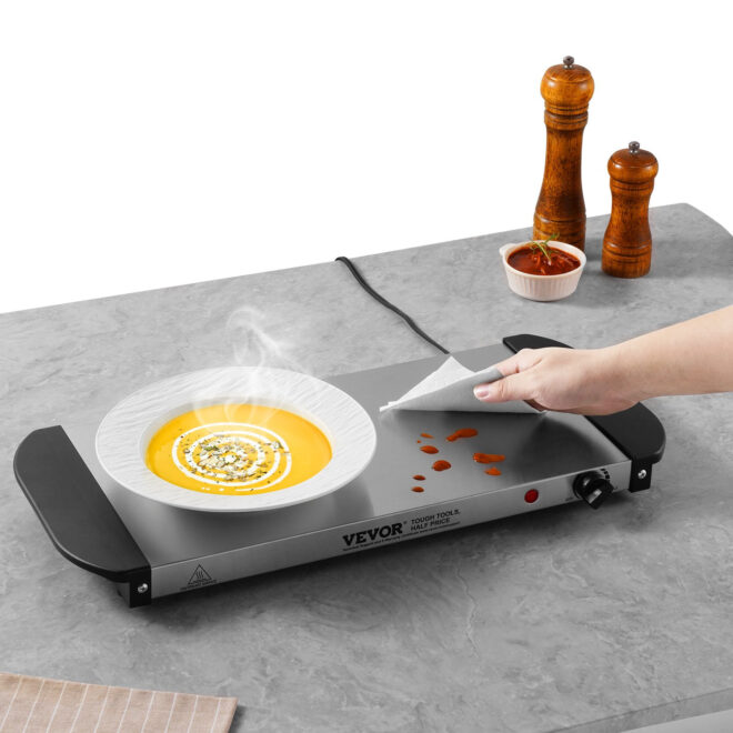 VEVOR Electric Warming Tray Buffet Food Warming w/ Temp Control Stainless Steel - Image 8