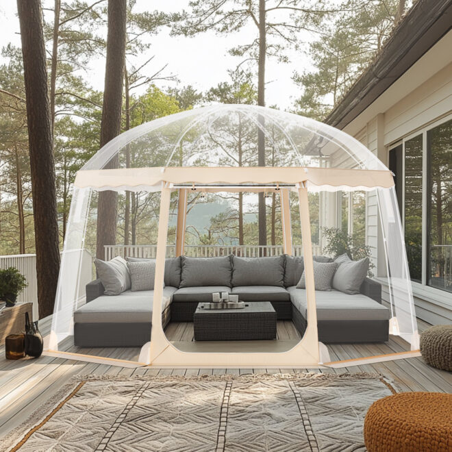 VEVOR Sports Tent Instant Pop-Up Tent Shelter Weather Proof 8-10 People Clear - Image 8
