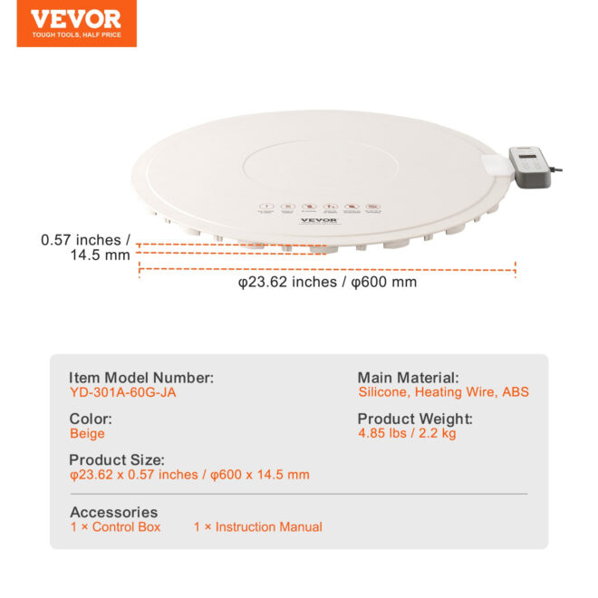 VEVOR Electric Warming Tray Rollable Food Warming Mat w/ Temp Control for Buffet - Image 7