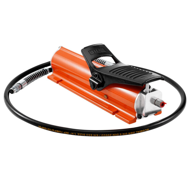 VEVOR 10, 000PSI Air Hydraulic Pump, 0.18 Gal Reservoir, NPT 3/8 in Oil Outlet, NPT 1/4 in Inlet, Metal Shell Air Actuated Treadle Foot Pump, for Precision Industrial Machinery & Aerospace Equipment