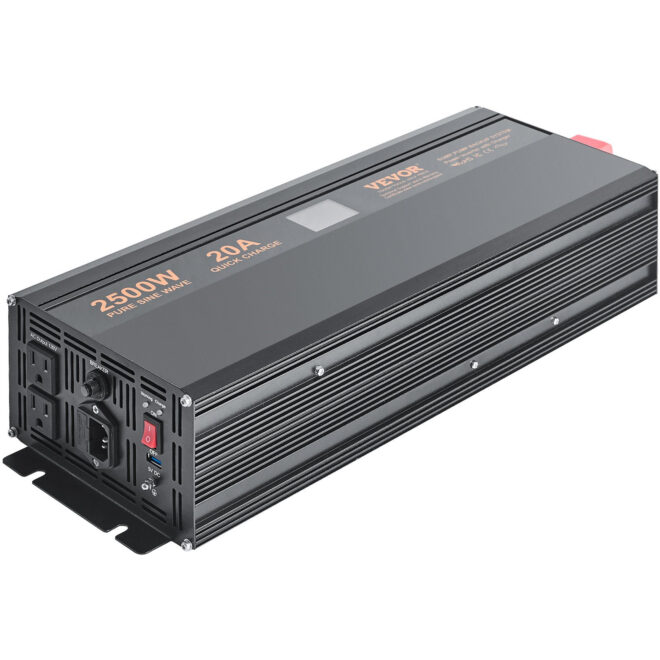 VEVOR 2500W Sump Pump Battery Backup System, LCD Display, Auto Switches to Battery Inverter Power for Continuous Sump Pump Operation, Sump Pump Battery Backup Inverter for Emergency and Power Outage - Image 11