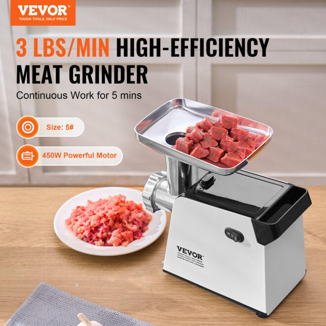 Electric Meat Grinder 3 Lbs/Min Sausage Stuffer Maker for Home Kitchen - Image 2