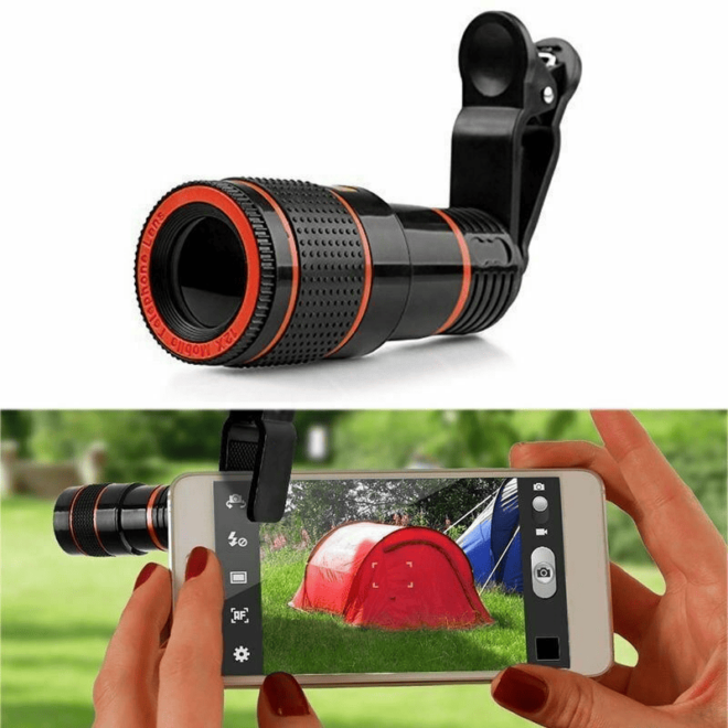 HD 8X Clip On Optical Zoom Telescope Camera Lens For Universal Mobile Cell Phone - Image 7