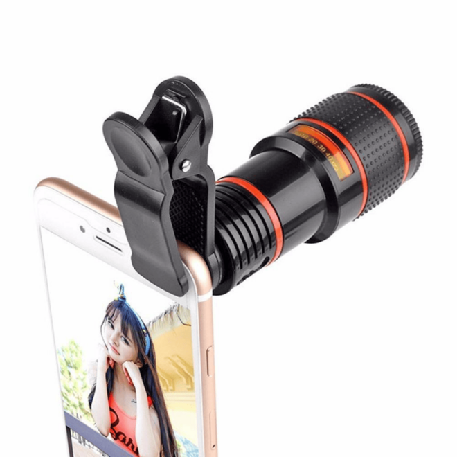 HD 8X Clip On Optical Zoom Telescope Camera Lens For Universal Mobile Cell Phone - Image 2