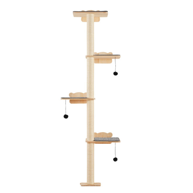 VEVOR Wall Mounted Cat Shelves Tree with Platform Tree-Shaped Cat Furniture Set - Image 11