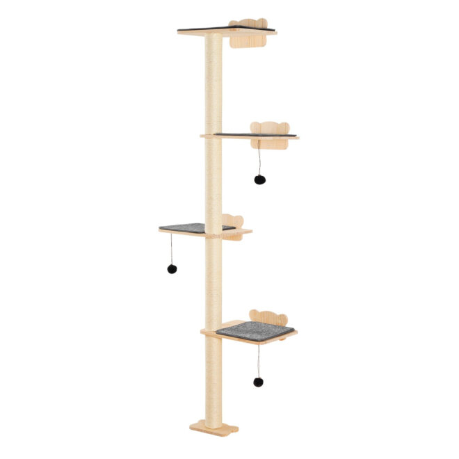VEVOR Wall Mounted Cat Shelves Tree with Platform Tree-Shaped Cat Furniture Set - Image 9
