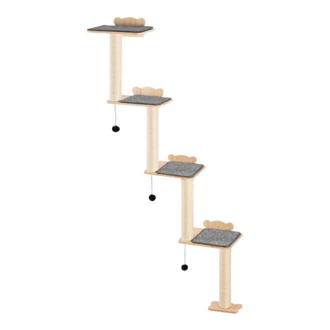 VEVOR Wall Mounted Cat Shelves Tree with Platform Tree-Shaped Cat Furniture Set - Image 10