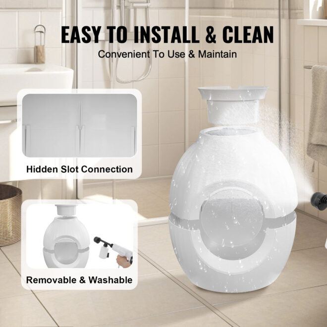 VEVOR Odor-Free Plant Cat Litter Box Hidden Cat Litter Box with Artificial Plant - Image 5