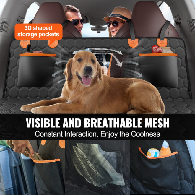 VEVOR 54 x 25.6 in Dog Car Seat Cover for Back Seat Waterproof 600D for Cars - Image 6