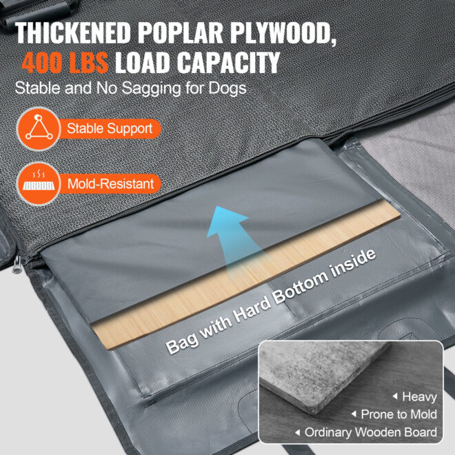 VEVOR 54 x 24 in Dog Car Seat Cover for Back Seat Waterproof 600D for Cars - Image 3
