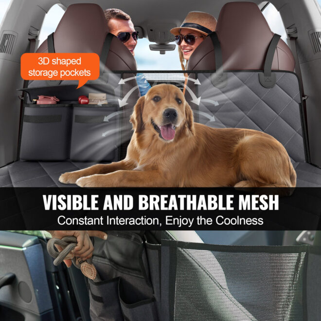 VEVOR 54 x 24 in Dog Car Seat Cover for Back Seat Waterproof 600D for Cars - Image 6