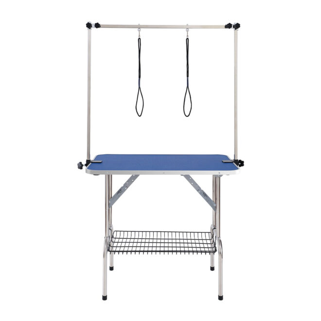 VEVOR Pet Grooming Table Two Arms with Clamp, 36''x24'' Dog Grooming Station, Foldable Pets Grooming Stand for Medium and Small Dogs, Free No Sit Haunch Holder with Grooming Loop, Bearing 330lbs - Image 9