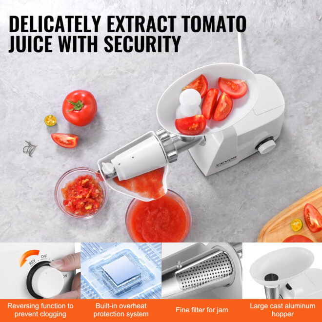 VEVOR 4 LBS/Min Electric Tomato Strainer 300W Tomato Sauce Maker Machine Home - Image 5