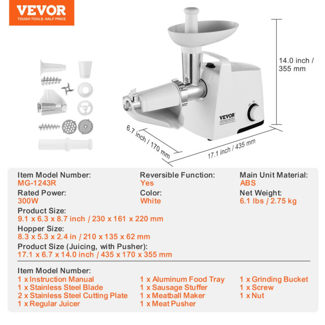 VEVOR 4 LBS/Min Electric Tomato Strainer 300W Tomato Sauce Maker Machine Home - Image 6
