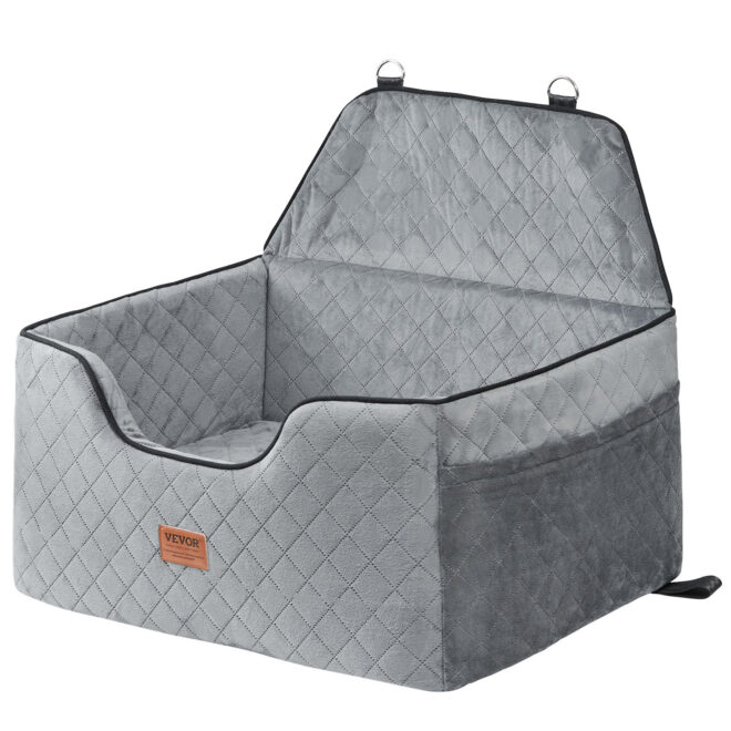 VEVOR Dog Booster Car Seat Pet Car Seat for Medium Large Dog up to 55 lbs Gray (Copy) - Image 11