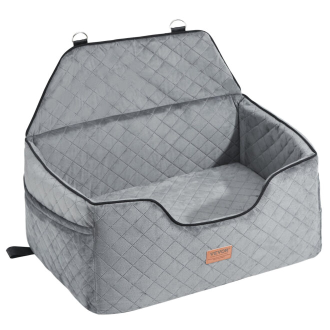 VEVOR Dog Booster Car Seat Pet Car Seat for Medium Large Dog up to 55 lbs Gray (Copy)