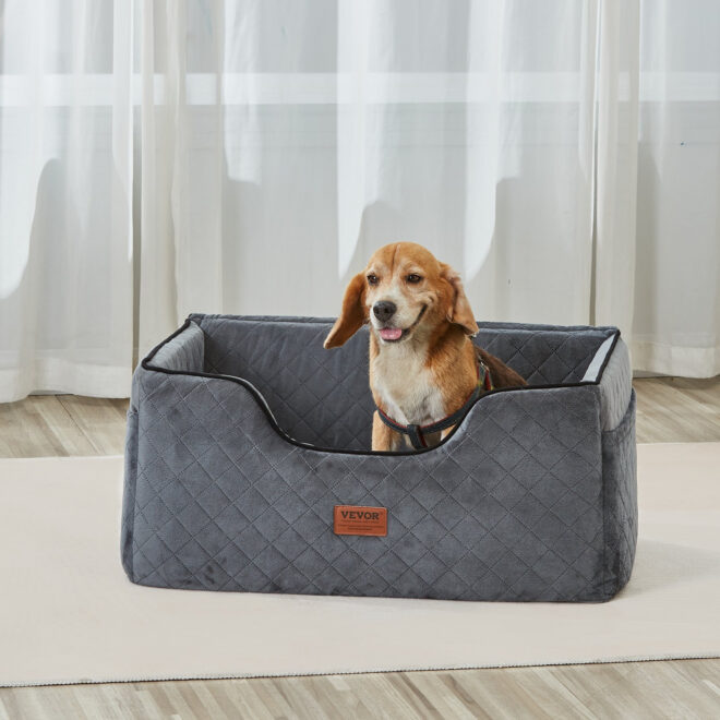 VEVOR Dog Booster Car Seat Pet Car Seat for Medium Large Dog up to 55 lbs Gray (Copy) - Image 8