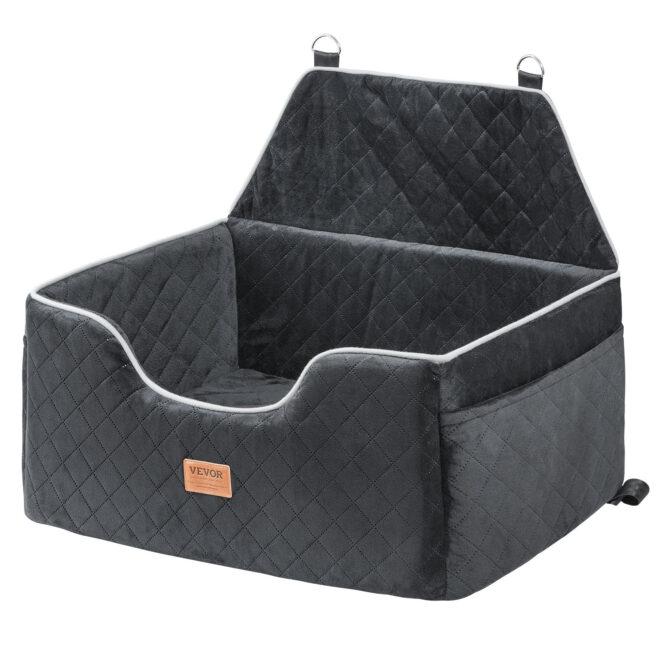 VEVOR Dog Booster Car Seat Pet Car Seat for Medium Large Dog up to 55 lbs Black - Image 11