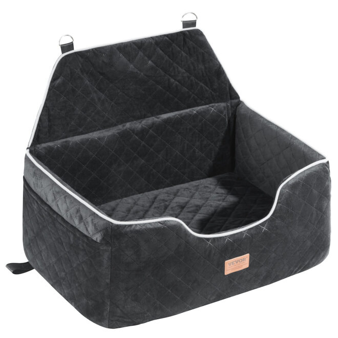 VEVOR Dog Booster Car Seat Pet Car Seat for Medium Large Dog up to 55 lbs Black