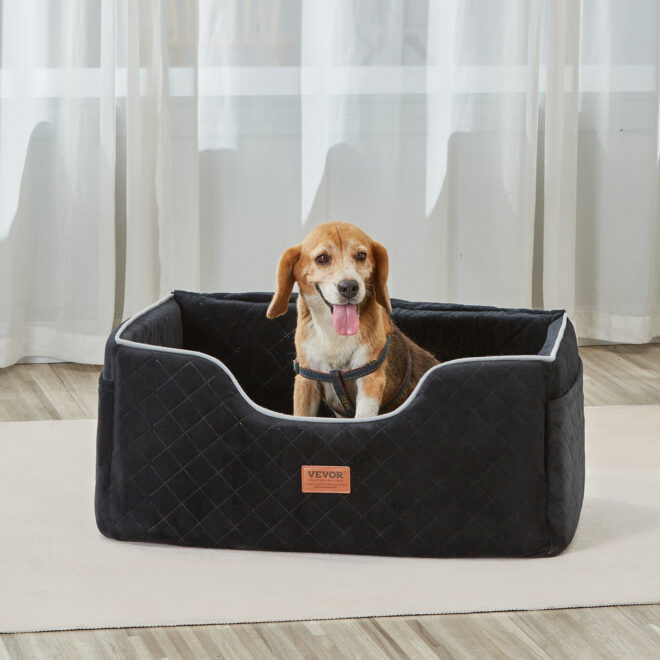 VEVOR Dog Booster Car Seat Pet Car Seat for Medium Large Dog up to 55 lbs Black - Image 8