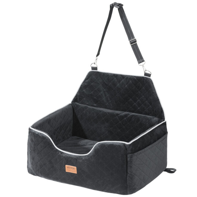 VEVOR Dog Booster Car Seat Pet Car Seat for Medium Large Dog up to 55 lbs Black - Image 9