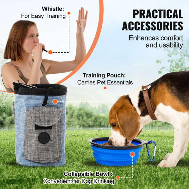 VEVOR Dog Agility Training Equipment 5 PCS Set Upgrade w/ Hurdles Extended Tunnel - Image 6