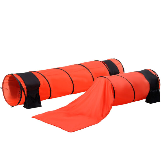 VEVOR Dog Agility Training Equipment 7 PCS Set Upgrade w/ Hurdles 2 Tunnels Ring - Image 9