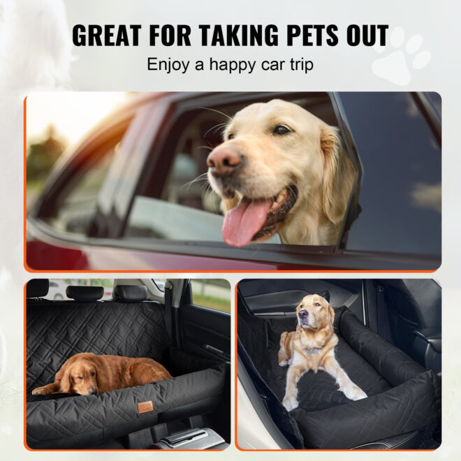VEVOR Dog Booster Car Seat Pet Car Seat for Medium Large Dog up to 100 lbs Black - Image 6