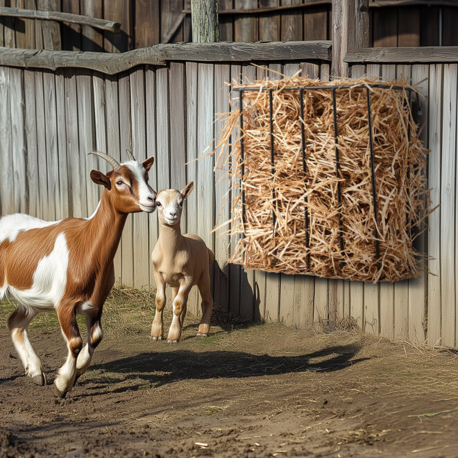 VEVOR Livestock Hay Feeder 24 Gallons Wall Mounted Goat Hay Rack for Horses - Image 8
