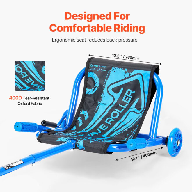 Ride on Scooter 132 lbs Powered by Zig-Zag Motion Drift Cart for Kids Ages 4+ - Image 4