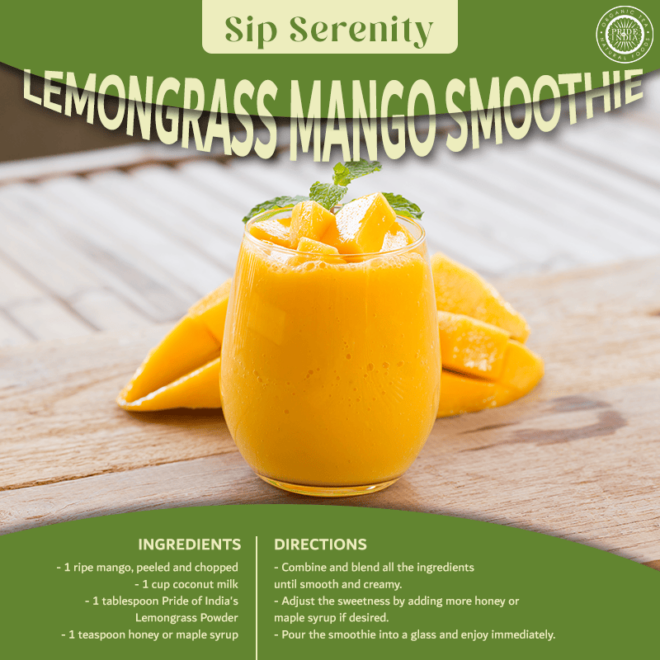 Pride of India | Lemongrass Powder 3.53 oz (100 gm) resealable pouch pack | Ideal for Cooking & Drinks | Perfect seasoning for Juices, Smoothies, Marinades | Gourmet Condiment, Pure & Fresh, Vegan - Image 6