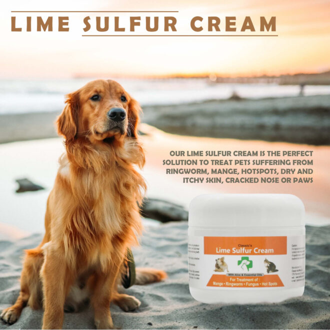Lime Sulfur Pet Skin Cream - Pet Care and Veterinary Treatment for Itchy and Dry Skin - Safe Solution for Dog;  Cat;  Puppy;  Kitten;  Horse… - Image 2