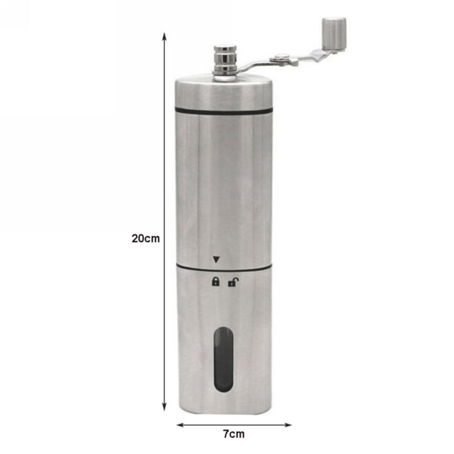 Hand Crank Pepper Conical Burr Grinder Coffee Beans Mill Muller Stainless Steel - Image 11